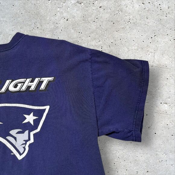 Vtg Coors Light New England Patriots NFL Promo T-Shirt Large VF Imagewear - Picture 3 of 10